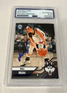Nika Muhl Signed The Player's Trunk UConn Basketball Team Card Rare 1/1? PSA/DNA - Picture 1 of 4