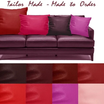 Tailor Made(Cover Only) Faux Leather Sofa Patio Bench Cushion Pillow Case Pb6 - Image 1 of 4