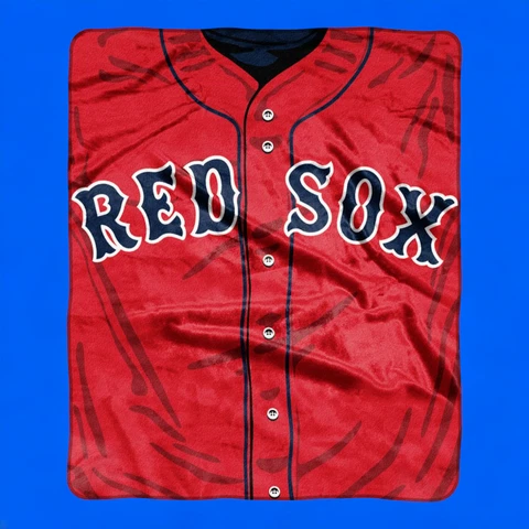 Boston Red Sox Fleece Throw Blanket Baseball Plush Raschel Blanket 50'' X 60'' Cover