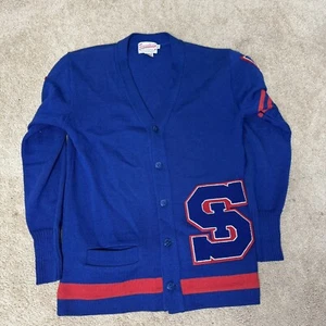 Giacca lana vintage anni 60 St. Ignatius College Prep Bay Area taglia 40 con toppe - Foto 1 di 8