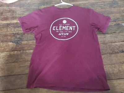 CAMISETA DEPORTIVA ELEMENT HOMBRE Mediana Granate Hecha para Perdurar Foto 1 de 4