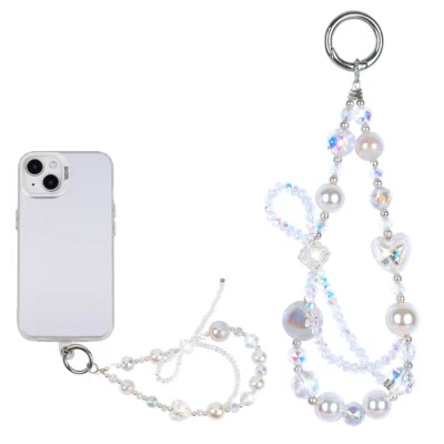 Cellphone Lanyard Short Wrist Strap Bead Bracelet Pendant Anti-Lost phone Straps - Image 1 of 4