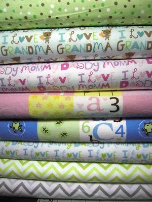 Flannel 100% Cotton Fabric Nursery Baby Children Whales Giraffe FQ Half Yard BTY - image 1 of 4