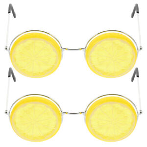  2 Pcs Sun Glasses for Kids Funny Eyeglasses Sunglasses Lemon