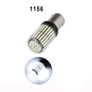 1156 BA15S P21W LED 144 SMD CANBUS White Turn Signal Tail Light Bulb no flash - Foto 1 di 4