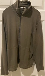 Standard JAMES PERSE Olive Full Zip Sweater Shirt Mens Size 4 Extra Large XL - Picture 1 of 7