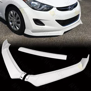 FIT 11-13 HYUNDAI ELANTRA SEDAN PAINTED WHITE FRONT BUMPER LIP BODY KIT SPOILER - Foto 1 di 5