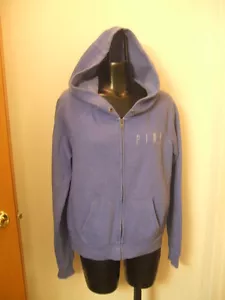 PINK Victoria's Secret Hoodie Sweatshirt mit vollem Reißverschluss mittellila Lavendel M - Bild 1 von 12