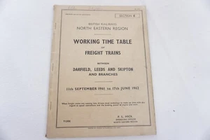 1961 North Eastern Region Railway Working Timetable Section E Freight Skipton - Picture 1 of 7
