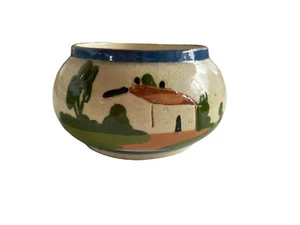 Motto Ware Pottery England Trinket Open Sugar Salt Bowl Speak Little Speak Well - Picture 1 of 6