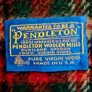 Pendleton Vintage 67×52 Virgin Wool RedPlaidTartan ThrowBlanket USA made FewFlaw - Picture 1 of 11