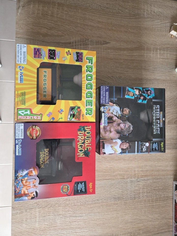 Frogger, Double Dragon, Wrestlemania Steel Cage WwE Arcade Retro Plug & Play TV  - image 1 of 1