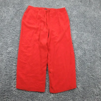 Pantalones Due Per Due Mujer 24W Sienna Rojo Seda Pierna Ancha Serpiente Encantador 42x29* Nuevos con Etiquetas Foto 1 de 4