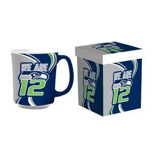Seattle Seahawks 14oz Ceramic Coffee Mug with Gift Box – Official NFL Licensed - Picture 1 of 1