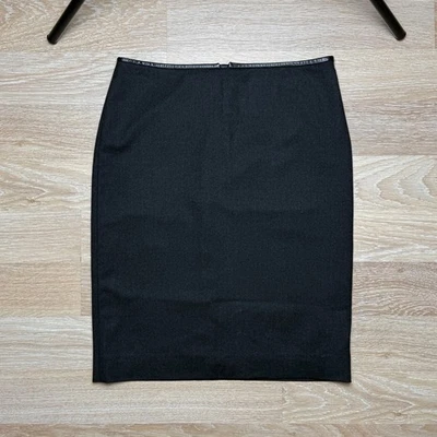 Jil Sander Women’s Pencil Skirt Dark Gray Size 38 Virgin Wool Made in Italy - Image 1 of 4