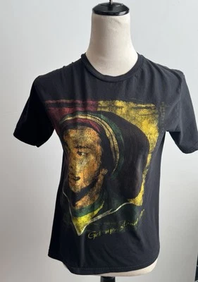 Bob Marley Women’s T-Shirt SZ S Black Graphics Short Sleeve Get Up Stand Up - Image 1 of 4
