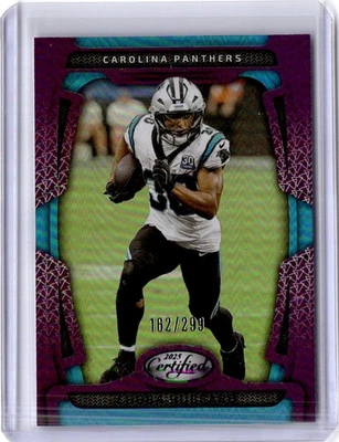 2025 Panini Certified #16 Chuba Hubbard Mirror Purple #/299 - Image 1 of 2