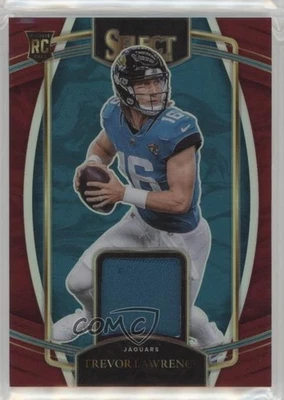2021 Panini Select Rookie Swatches Red Prizm Trevor Lawrence #RSW-TLR RC - Image 1 of 2