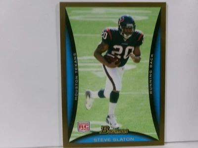 2008 Bowman Gold Steve Slaton #189 Rookie RC - Image 1 of 2