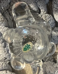 Vintage Arte Vidrio Cristal Tortuga 🐢 Tortuga Pisapapeles Burbujas Hecho a Mano - Imagen 1 de 18