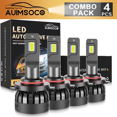 For Toyota Land Cruiser 1991-2007 4Pcs LED Headlight Bulbs Combo Hi/Lo Beam 100W - Изображение 1 из 4