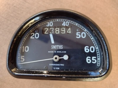 Smiths Chronometric 65 MPH "D" Shaped Speedo Speedometer S.538 Bantam Tiger Cub - Image 1 of 4