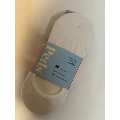 Womans Peds Mid cut light weight no show socks (6 pair) Extended size 8-2 - Image 1 of 4