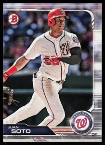 Tarjeta de béisbol Bowman Juan Soto #92 2019 de los Nacionales de Washington - Imagen 1 de 2
