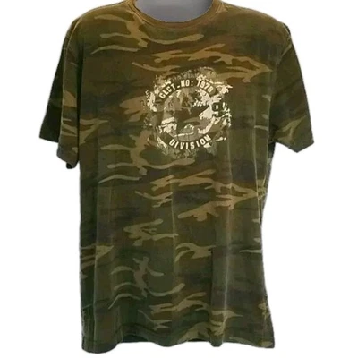 Camiseta Camuflada Camuflada XL Algodón Suave Usada En Burnside De Colección Y2K Foto 1 de 4
