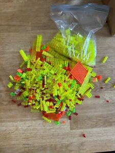 Lego - 1Kg Bundle Of Trans-Neon/Lumo/Fluoro Bricks