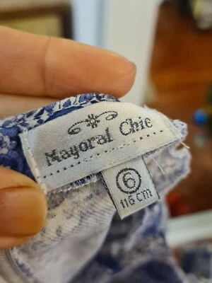 Mayoral chic vestido talla 6 116 Mädchen Kleid robe klänning hoher NP edel &chic - Imagen 1 de 4