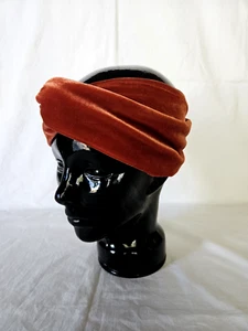 Fascia turbante nuova con etichetta Free People I'm With The Band vellutata Siena arancione bruciato - Foto 1 di 6