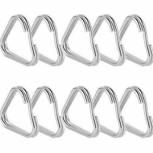 20/50pcs Metal Triangle Rings Split Camera Strap Hook Replacement Parts - Picture 1 of 10