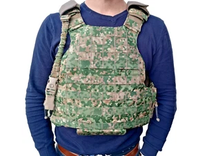 Genuine Dutch NFP Molle Plate Carrier Vest + Orange Training Plates & Sling - Foto 1 di 11