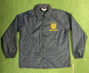 Vintage MVP West Point USMA Snap Thin Navy Blue Track Jacket Made In USA Sz M - Picture 1 of 10