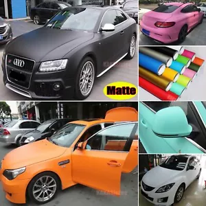 Air Release Matte Full Car Vinyl Wrap Film Sticker Decal Adhesive Stretchable AB - Foto 1 di 30