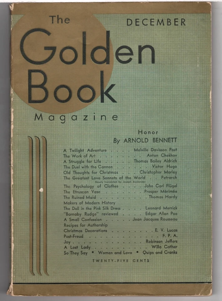 THE GOLDEN BOOK MAGAZINE December 1931 ~ 2/5 - Image 1 of 1