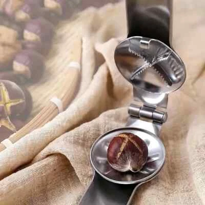 TAGLIA APRI CASTAGNE IN ACCIAIO INOX SCHIACCIANOCI PROFESSIONALE TAGLIACASTAGNE - Immagine 1 di 4