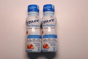 2x pack Ensure Pre-Surgery, Clear Carbohydrate Drink, Strawberry 10 fl oz - Picture 1 of 2