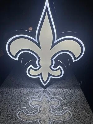New Orleans Saints 3ft x 2ft Neon Sign - Image 1 of 4