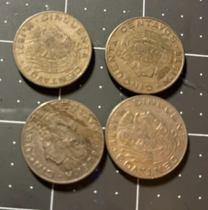 lot of 4 - Fifty Centavo Coins - Old Mexican - 1976-1979 - Picture 1 of 2