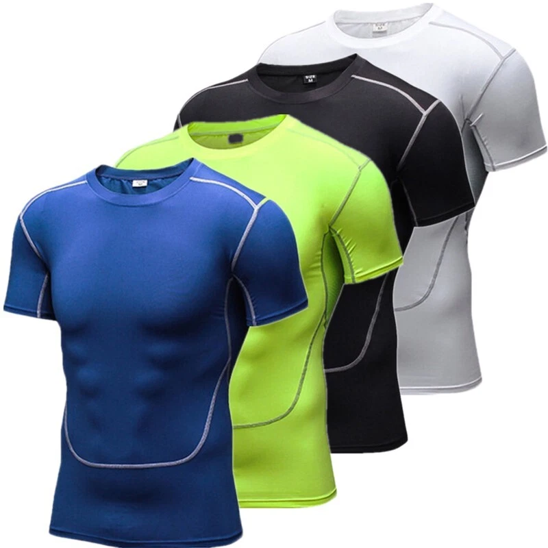 Herren Rash Guard Badeanzug Kurzarm T-Shirt UV Schutz Badeshirt Sport Wetsuits - Bild 1 von 1