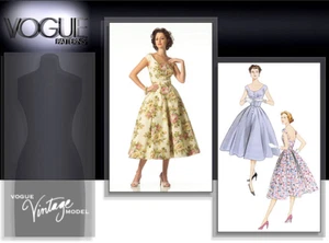 Vestido Retro Circa 1954 Patrón de Costura U-Pick Talla 4-18 Vogue 2960 NUEVO FUERA DE STOCK - Imagen 1 de 3