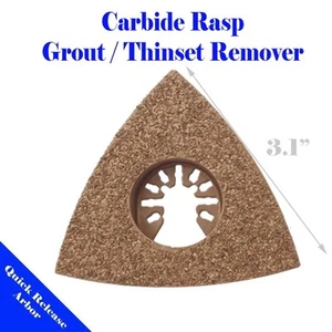Tri Carbide Rasp Blade Oscillating Multi Tool Grout line remove universal fit - Picture 1 of 1