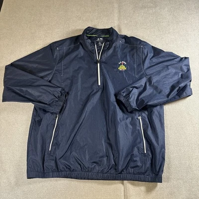 ADIDAS GOLF CLIMAPROOF GOLFCORE US OPEN 1/4 ZIP PATTERN BLUE XLMENS PULLOVER - Image 1 of 4