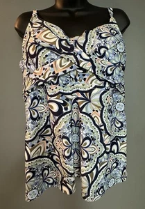 Raisins Curve Women’s Paisley Swim Suite Top Size 20 W - Picture 1 of 8
