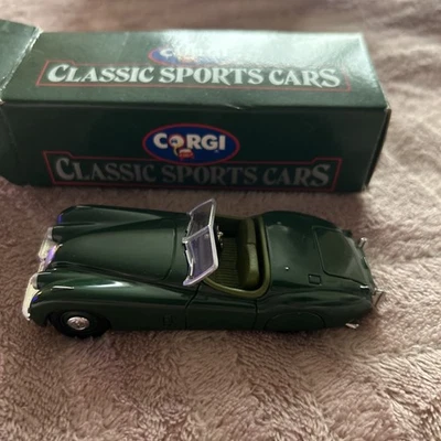 Boxed Corgi Classic Sports Cars Green Jaguar XK120 Die-Cast Model Vintage UK ⭐⭐⭐ - Image 1 of 4