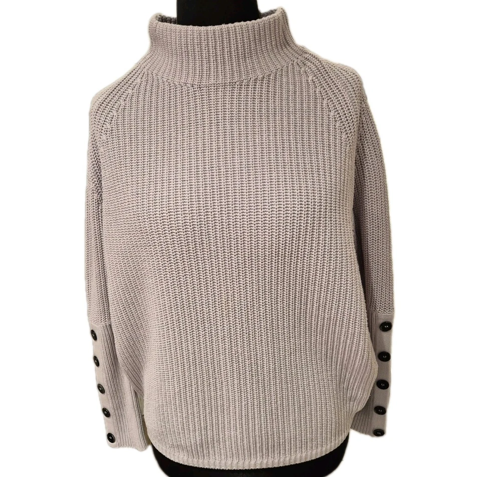 Mint Velvet Jumper Fisherman Knit  Lilac Size Small Loose Fit Chunky Winter - Image 1 of 4