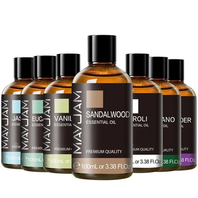 Essential Oils 100ml  with Dropper Sandalwood Lavender Eucalyptus Vanilla Aroma - Image 1 of 4