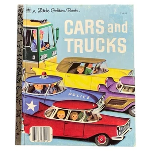 Cars and Trucks Little Golden Book Vintage 1976 Edition Children's Illustrated - Picture 1 of 9